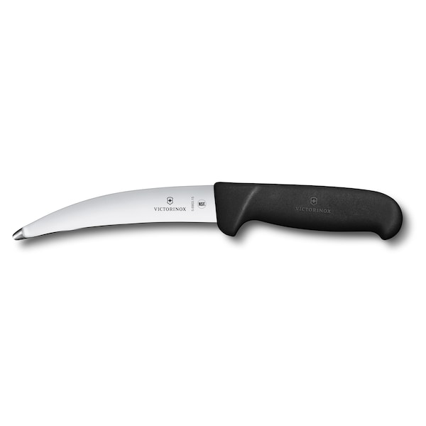 Swiss Army Brands Victorinox Kitchen Fibrox Pro Black Specialty, 6In Gut / Tripe Blade, Blunt-Tip VIC-5.6903.15 - main